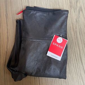 Spanx faux leather leggings-petite length